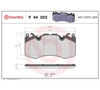 BREMBO P 44 023 Kit pastiglie freni