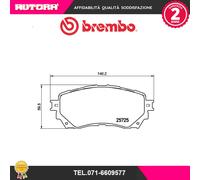 P49048 Kit pastiglie freno a disco anteriore adatto a Mazda 6 (MARCA-BREMBO)..