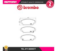 Brembo – Set di pastiglie freno P 49 050 – Anteriore per Mazda 3, 3 Tre volumi, CX-3, CX-30