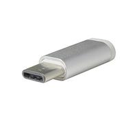 P4A Micro-USB Adattatore per TCL Tab 10s, USB-C a Micro USB, Argento