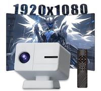 P50 Mini Proiettore Portatile 1920*1080P 800 ANSI Bluetooth Proiettore 4K,Android 11,2.4G+5G WiFi & BT5.4,Messa a fuoco automatica/Auto Keystone,Videoproiettore intelligenti per home cinema (Bianco)