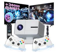 P50 Mini Proiettore Portatile 1920*1080P 800 ANSI Bluetooth Proiettore 4K,Android 11,2.4G+5G WiFi & BT5.4,Messa a fuoco automatica/Auto Keystone,Videoproiettore intelligenti per home cinema (Bianco)