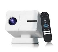 P50 Proiettore portatile dispositivo bluetooth wifi 4k,proiettore LED 400 ANSI con più dispositivi,proiettore cinematografico esterno che supporta il fuoco automatico (bianco)