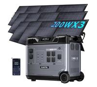 P5000 Pro Centrale Elettrica 4000W con 3 Pannelli Solari da 200W, Generatore Solare da 5120Wh con Batteria LiFePO4, Ricarica Rapida in 1,8 ore, per Emergenze,Edizione Limitata Autunnale