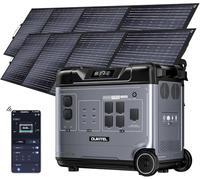 P5000 Pro Centrale Elettrica Portatile 4000W con 2 Pannello da 400W, 5120Wh Generatore Solare con Batteria LiFePO4, Controllo APP, Ricarica 2.2h, 15 Porte, Portable Power Station per Campeggio, Casa