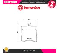 P50025 Kit pastiglie freno, Freno a disco posteriore (MARCA-BREMBO)..