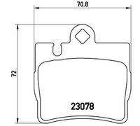 P50042 Kit pastiglie freno, Freno a disco Brembo