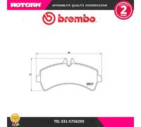 P50060 Kit pastiglie freno, Freno a disco posteriore (MARCA-BREMBO)..