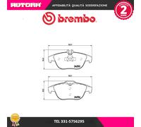 Brembo P 50 068 - Pastiglia Freno - Posteriore