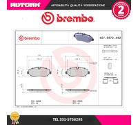 BREMBO P 56 066 Kit pastiglie freni