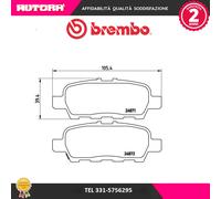 P56068 Kit pastiglie freno, Freno a disco posteriore (MARCA-BREMBO)..