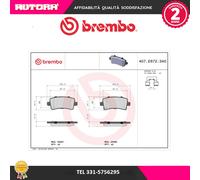 P59059 Kit pastiglie freno, Freno a disco posteriore (MARCA-BREMBO)..