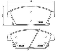 P59077 Kit pastiglie freno, Freno a disco Brembo
