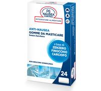 P6 Nausea Control, Gomme da Masticare Azione Anti-Nausea, Senza Zucchero, a base di Zenzero, Finocchio e Carciofo, Sollievo per Nausea e Difficoltà Digestive - 1 Confezione da 24 Gomme