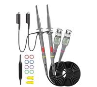 P6100 Sonda for oscilloscopio con larghezza di banda 100 MHz 1X/10X Attenuazione regolabile Cavi BNC Tensione di ingresso commutabile 10:1(P6100-2PCS)