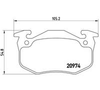 P61032 Kit pastiglie freno, Freno a disco Brembo