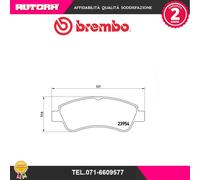 Set di pastiglie freno BREMBO P 61 066, fronte