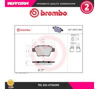 Brembo P 61 080 - Pastiglia Freno - Posteriore
