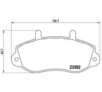 P68025 Kit pastiglie freno, Freno a disco Brembo
