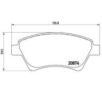 P68034 Kit pastiglie freno, Freno a disco Brembo