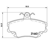 P68038 Kit pastiglie freno, Freno a disco Brembo