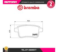 Brembo P 68 043 - Pastiglia Freno - Posteriore