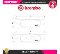 Set di pastiglie freno BREMBO P 68 059, fronte