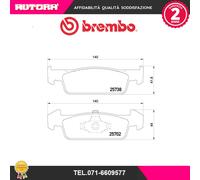 Brembo P 68 060 - Pastiglia Freno - Anteriore
