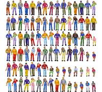 P75W 100PCS 1:75 Painted Figures for Model Trains OO scale sitting and standing people for miniature scenes New