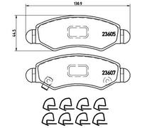 P79015 Kit pastiglie freno, Freno a disco Brembo