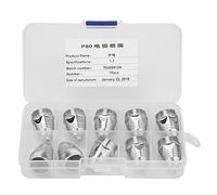 P80 Plasma Cutter Electrode & Nozzle Set | 10PCS High - Temp Enduring Tips for Metal Cutting | Gas Plasma Torch Consumables for Medium/Thin Sheet (1.7mm nozzle)