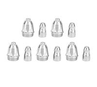 P80 Plasma Cutting Torch Consumables Kit | Red Copper Electrode & Nozzle Set for Plasma Cutter | 10 - Piece Replacement Parts for DIY/Small Business Projects (Ore size 1.1)