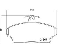 P82001 Kit pastiglie freno, Freno a disco Brembo