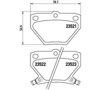 P83052 Kit pastiglie freno, Freno a disco Brembo