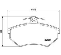 P85011 Kit pastiglie freno, Freno a disco Brembo