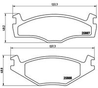 P85012 Kit pastiglie freno, Freno a disco Brembo