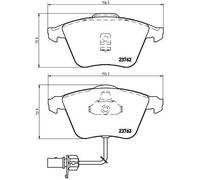 P85056 Kit pastiglie freno, Freno a disco Brembo