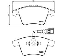 P85090 Kit pastiglie freno, Freno a disco Brembo
