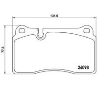 P85110 Kit pastiglie freno, Freno a disco Brembo