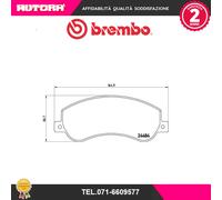 Set di pastiglie freno BREMBO P 85 115, anteriore
