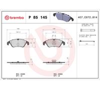 Brembo P 85 145 - Pastiglia Freno - Anteriore