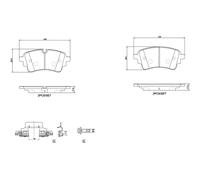 P85186 Kit pastiglie freno, Freno a disco Brembo