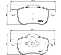 P86016 Kit pastiglie freno, Freno a disco Brembo