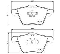 P86018 Kit pastiglie freno, Freno a disco Brembo