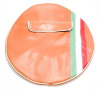 P9023FMR10 - COPRIRUOTA RUOTA DI SCORTA DA 10 VESPA MARRONE TRICOLORE CON FIRMA
