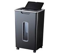 P9IDEDFH 6-Sheet Cross-Cut Paper Shredder Credit Card Shredders for Home Office Use Large Wastebasket with Transparent Window Black