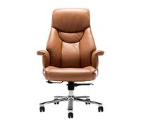 P9IDEDFH Chairs Executive High Back Swivel with Armrests Artificial Leather Home Computer Chair Tilt Lock Function Comfort Cushion Gaming Office Chair (Colore: Black)