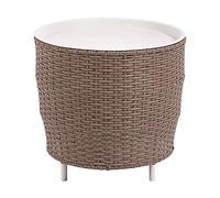 P9IDEDFH Comodini Rattan Tea Diversi Creativo Rattan Ferro Combinazione Divano Rotondo Piccolo Tavolo Rotondo per la Decorazione Domestica Armadietti Rotondi Bianchi