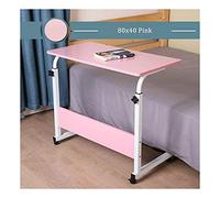 P9IDEDFH Days Overbed Table with Castors Height Adjustable Mobile Stand Up Desk Suitable for Bedroom Living Room Speech Home Bedside Laptop Overbed Table (colore)