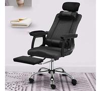 P9IDEDFH Desk Chair Computer Chair Home Office Chair Game Gaming Chair Backrest Boss Chair Lift Rotating Seat Comfortable Chair (Colore: Mesh Cloth with footrest-Red)